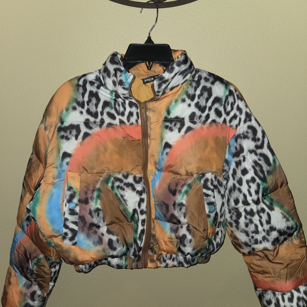 Stylish Multicolor Leopard Print Jacket